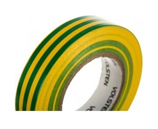 Изолента Volsten V02-7M-13х15-20 0,13х15 мм, желто-зеленая, 20 метров 9792 – изображение 3