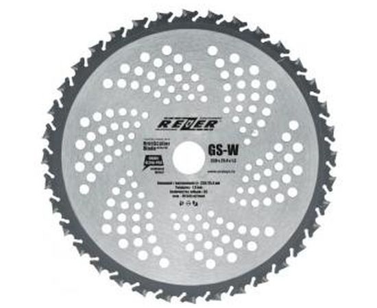 Нож GS-W (230x25.4x1.3 мм; 36Т) для бензокосы Rezer 