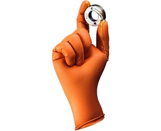 Нескользящие одноразовые перчатки Jeta Safety JSN NATRIX оранжевые, размер XL JSN 50 NATRIX OR 10 