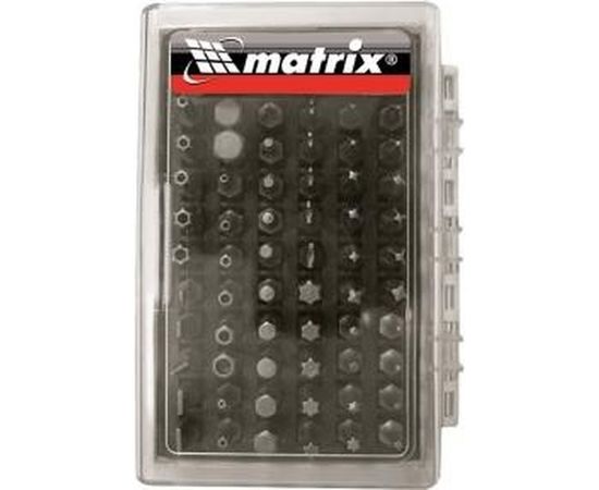 Набор бит с магнитным держателем, CrV, 61шт MATRIX 11387 