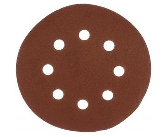 Круг абразивный на ворсовой подложке под липучку (5 шт; 125 мм; P220; 8 отв) MATRIX 73809 