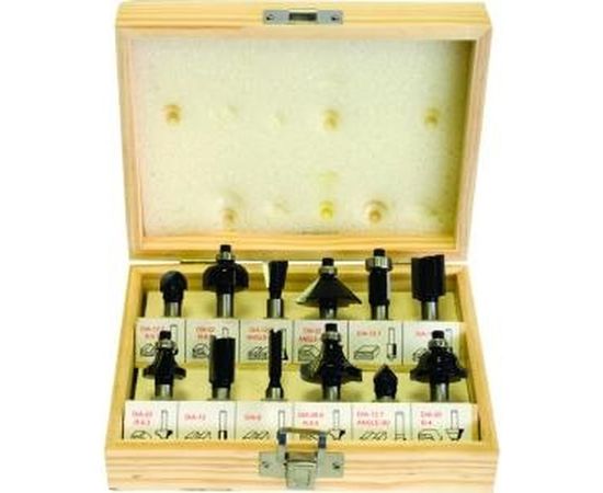 Набор фрез 1202 (12 шт; хвостовик 8 мм) по дереву Калибр 00000024856 