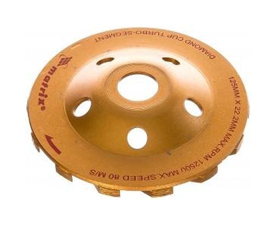 Алмазная зачистная чашка 125 мм турбо-сегмент MATRIX 72988 – изображение 3