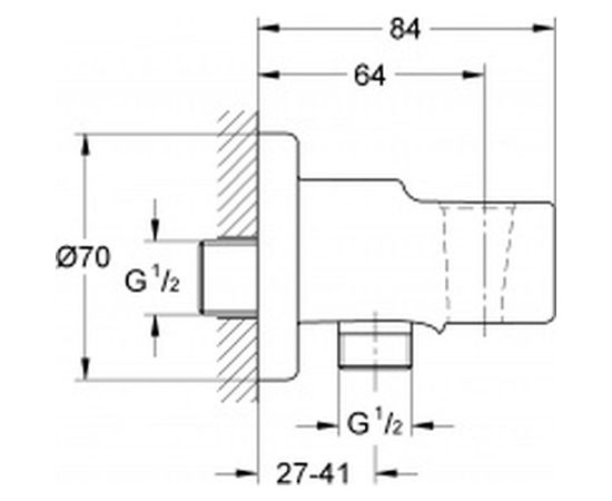Подключение для душевого шланга GROHE Relexa с держателем для душа 28628000 – изображение 2