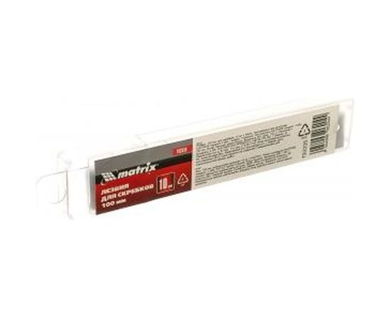 Лезвие (10 шт; 100 мм) для скребков MATRIX 793335 – изображение 2