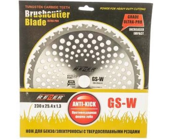 Нож GS-W (230x25.4x1.3 мм; 36Т) для бензокосы Rezer – изображение 2