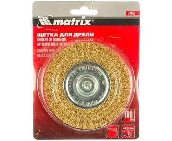 Щетка дисковая для дрели 100 мм MATRIX 74450 – изображение 2