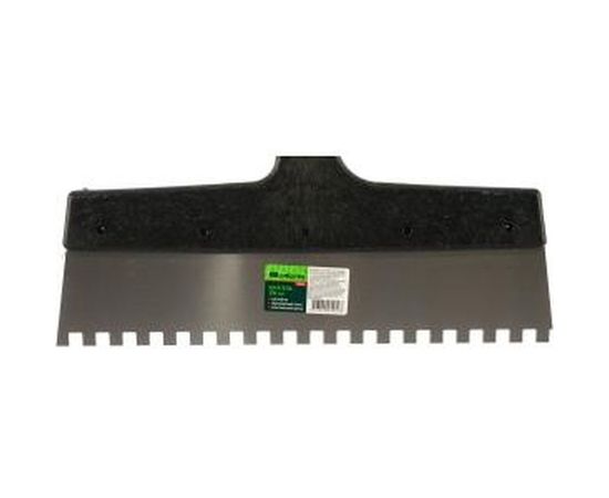 Шпатель из нержавеющей стали, 300 мм, зуб 8x8 мм, пластмассовая ручка СИБРТЕХ 85476 – изображение 2