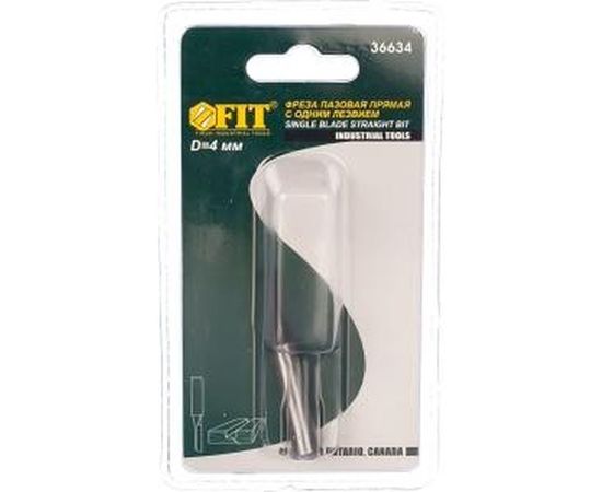 Фреза пазовая (4x13x52 мм; 1 лезвие; хвостовик 8 мм) по дереву FIT IT 36634 – изображение 2
