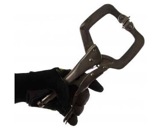 Специальный ручной зажим Зубр Эксперт точечный с подвижными губками для деталей различных форм 280 мм 22517 – изображение 3