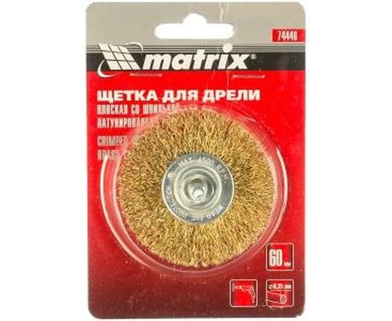 Щетка дисковая для дрели 60 мм MATRIX 74446 – изображение 2