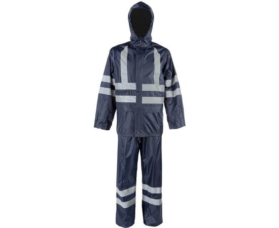 Влагозащитный костюм 2Hands повышенной видимости, синий, L KP1HV 