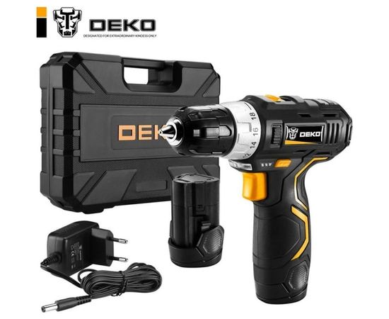 Аккумуляторная дрель-шуруповерт DEKO в наборе GCD12DU3 SET3063-4097 
