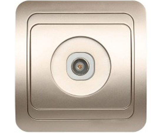 Телевизионная розетка Smartbuy 1-местная шампань 75Ом 5-862МГц Марс SBE-02c-S1-TV 