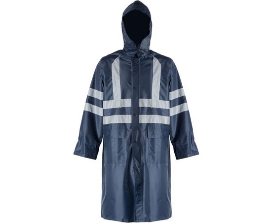 Влагозащитный плащ повышенной видимости 2Hands цвет синий, р-р 4XL РP1HV 