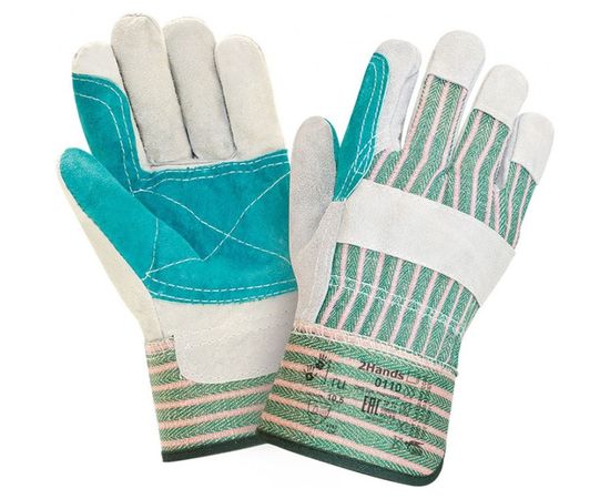 Усиленные перчатки 2Hands спилок КРС/ткань 0110 ECO1 
