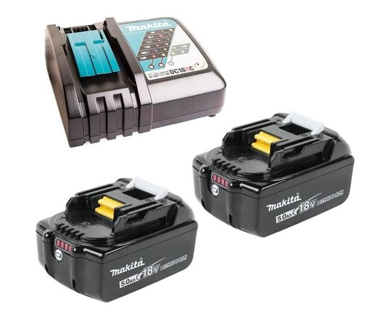 Аккумулятор 191L74-5 (2 шт; 18В; 5.0 Ач; Li-Ion) с зарядным устройством Makita 199379 