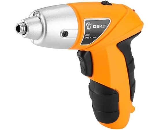 Аккумуляторная отвертка DEKO ZKS4, 4В, 0.6 Ач, з/у с набором оснастки 10 шт, 4 Нм 063-4113 