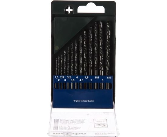 Набор сверл HSS-R по металлу 13 шт. (1,5-6,5 мм) Metabo 627161000 