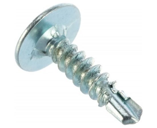 Саморез Стройметиз 4,2х16 металл-металл с прессшайбой, сверло, цинк уп. 200 шт. 2060063 – изображение 2