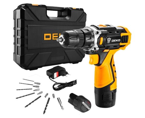 Аккумуляторная дрель-шуруповерт DEKO DKCD12FU-Li SET3 063-4173 – изображение 2