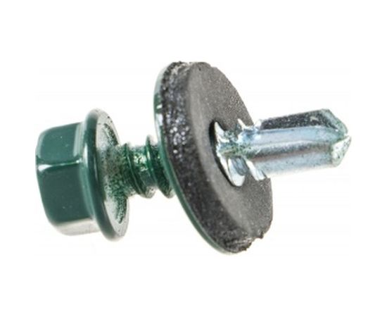 Кровельный саморез Стройметиз 5,5х19 зеленый мох RAL 6005 уп. 300 шт. 2130216 – изображение 3