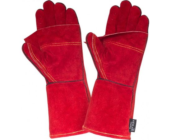 Усиленные краги сварщика 2Hands р-р 10,5, спилок КРС/хлопок, лен T2 – изображение 2