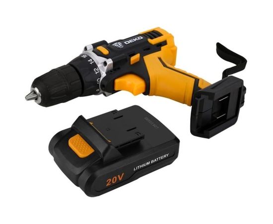 Аккумуляторная дрель-шуруповерт DEKO + набор 63 инструмента в кейсе DKCD20FU-Li 2.0Ahx2 63 tools + 063-4093 – изображение 6