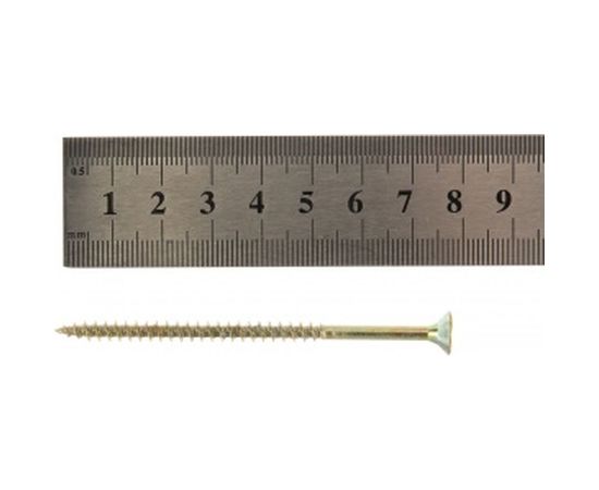 Саморез Стройметиз 4,5х80 универсальный, желтый цинк уп. 60 шт. 2141315 – изображение 2