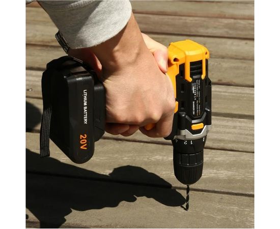 Аккумуляторная дрель-шуруповерт DEKO + набор 195 инструментов DKCD20FU-Li 063-4135 – изображение 7