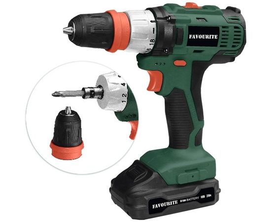 Аккумуляторная дрель-шуруповёрт FAVOURITE DC 18MF 