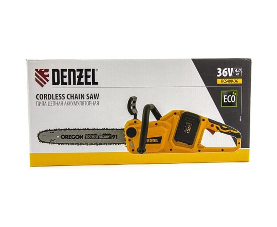 Бесщеточная цепная аккумуляторная пила DENZEL RCS400-36 58610 – изображение 4