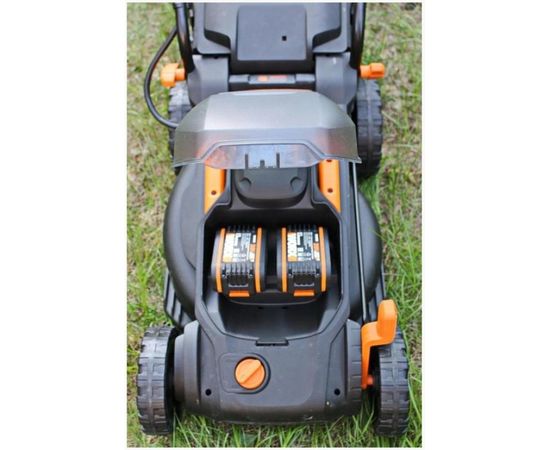 Аккумуляторная газонокосилка WORX 40В, 2х2.5 Ач, двойное ЗУ 2x2A WG779E – изображение 20