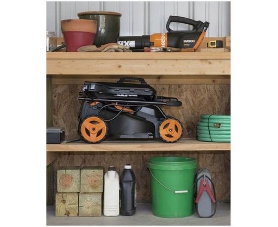 Аккумуляторная газонокосилка WORX 40В, 2х2.5 Ач, двойное ЗУ 2x2A WG779E – изображение 18