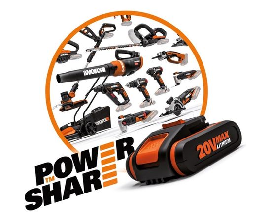 Аккумуляторный триммер WORX 1х1.5 Ач и ЗУ WG157E – изображение 2