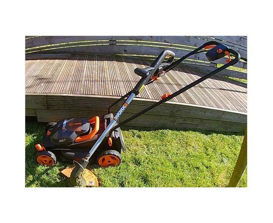 Аккумуляторная газонокосилка WORX 40В, 2х2.5 Ач, двойное ЗУ 2x2A WG779E – изображение 8