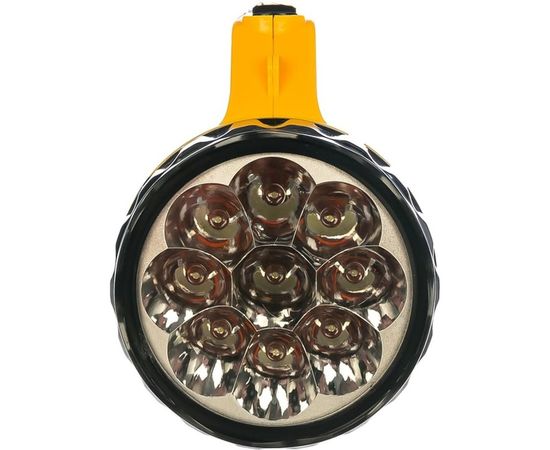 Аккумуляторный фонарь Ultraflash LED3819CSM 220В желтый, 9 LED + 12 SMD LED, 2 режима, SLA, коробка 12860 – изображение 3