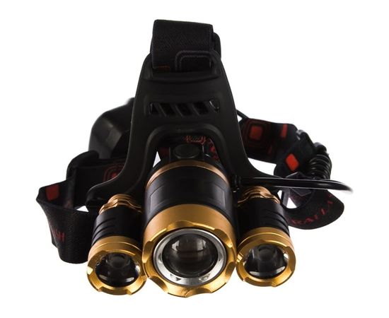 Аккумуляторный налобный фонарь Ultraflash E1333 3,7В, золото/черный 13903 – изображение 3