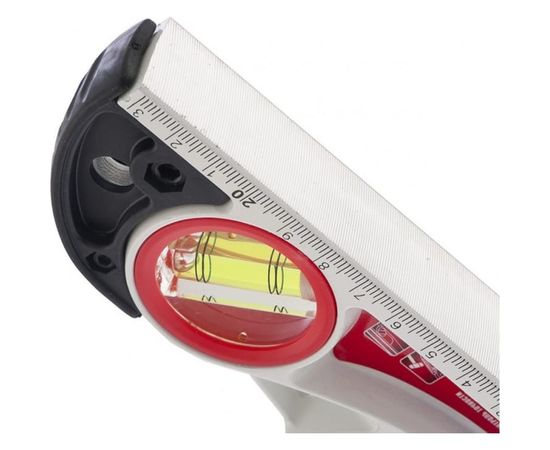 Алюминиевый литой фрезерованный уровень MATRIX 3 глазка, две ударные площадки, 235 мм 34910 – изображение 2