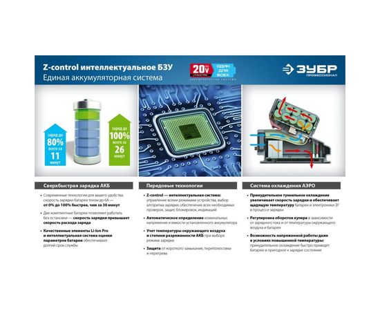 Аккумуляторная батарея ЗУБР Профессионал, 12 В, Li-Ion PRO, 1.5 Ач, тип Т7, S-12 T7 – изображение 7