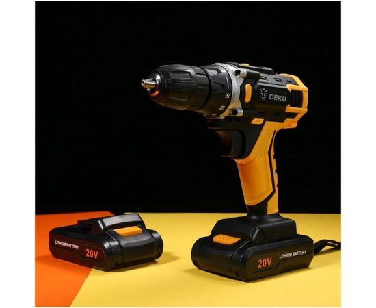 Аккумуляторная дрель-шуруповерт DEKO DKCD20FU-Li + 193 аксессуара 063-4179 – изображение 7