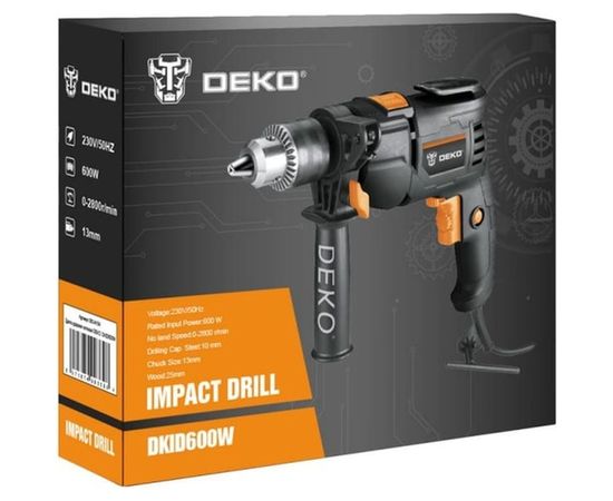 Ударная сетевая дрель DEKO DKID600W063-4154 – изображение 2