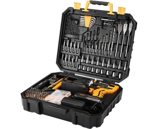 Аккумуляторная дрель-шуруповерт DEKO DKCD20FU-Li + 193 аксессуара 063-4179 – изображение 5