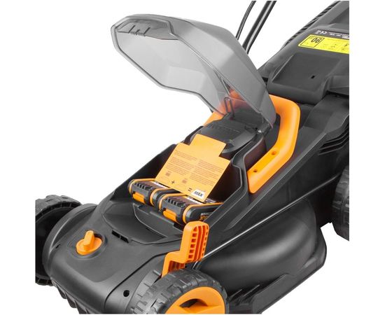 Аккумуляторная газонокосилка WORX 40В, 2х2.5 Ач, двойное ЗУ 2x2A WG779E – изображение 14