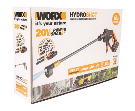 Аккумуляторная мойка высокого давления WORX 20В, 1 АКБ 2 А*ч и ЗУ WG620E – изображение 9
