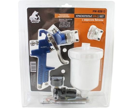 Краскопульт Русский Мастер 827 дюза 1.4/1.7 РМ-92812 