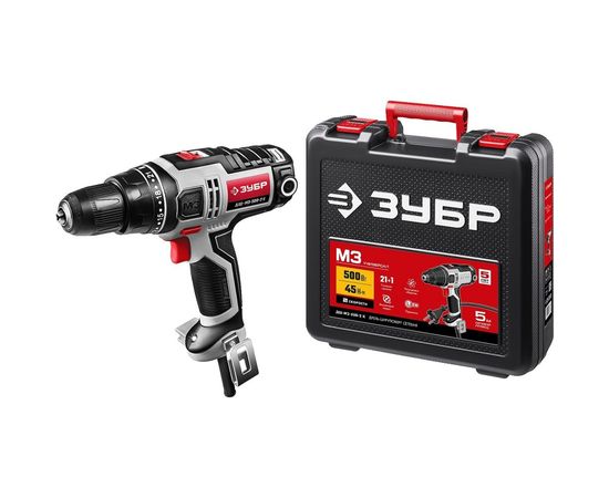 Сетевая дрель-шуруповерт ЗУБР ДШ-М3-500-2 К 