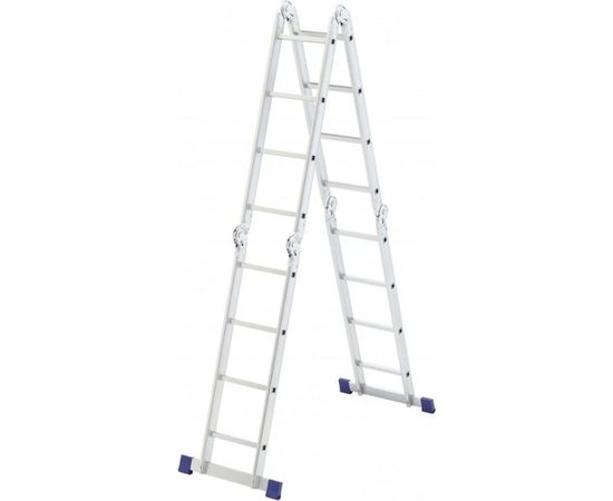 Шарнирная алюминиевая лестница СИБРТЕХ 4х4 97882 