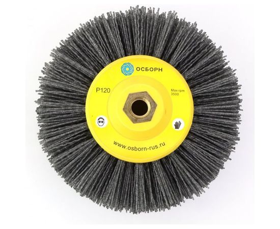 Щетка дисковая нейлоновая 6-013 (150 мм; P120) для УПМ/УШМ ОСБОРН PLM.DB150M14P120 