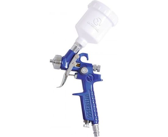 Пневматический краскопульт INTERTOOL MINI, форсунка 0.8 мм, бачок 125 мл, PT-0101 